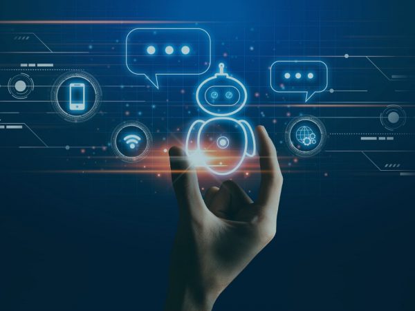 simulação de uma tela virtual com um robô