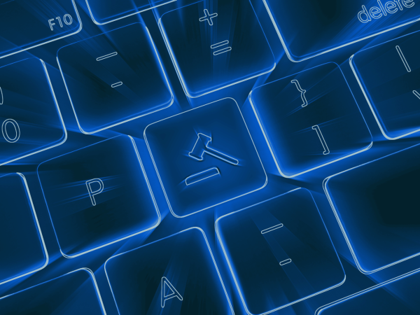 teclado digital azul