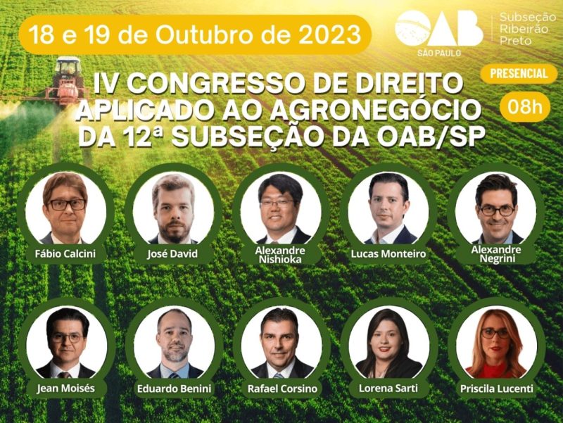 Tributarista de Brasil Salomão e Matthes participa do Congresso de Direito Aplicado ao Agronegócio